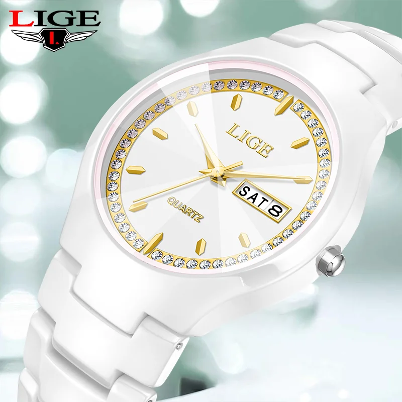 Женские модные часы LIGE 2026, керамические водонепроницаемые часы с календарем, элегантные женские кварцевые наручные часы Relogio Feminino+BOX
Женские модные часы LIGE 2026, керамические водонепроницаемые часы с календарем, элегантные женские кварцевые наручные часы Relogio Feminino+BOX