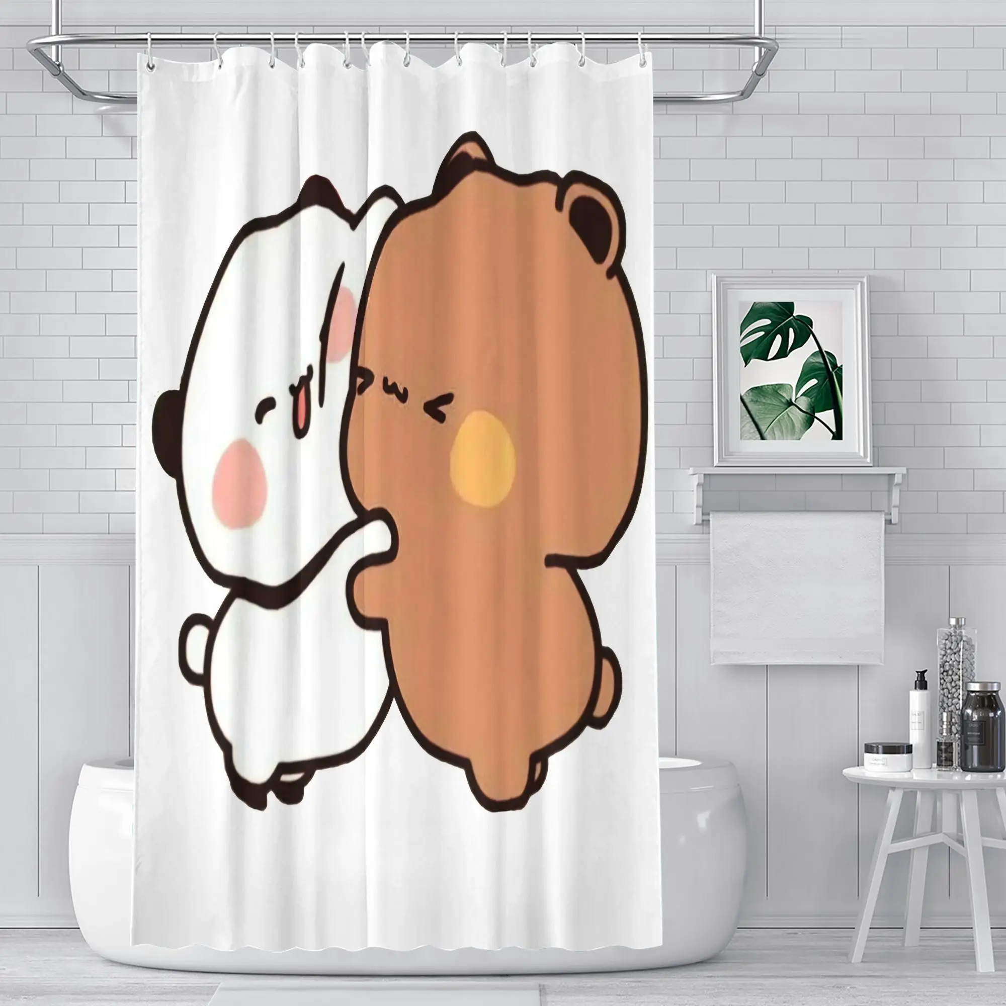 Занавеска для душа Bubu Dudu Panda & Bear – милый дизайн в стиле каваи, 12 крючков, можно стирать в машине, для детей и современного декора ванной комнаты
Занавеска для душа Bubu Dudu Panda & Bear – милый дизайн в стиле каваи, 12 крючков, можно стирать в машине, для детей и современного декора ванной комнаты