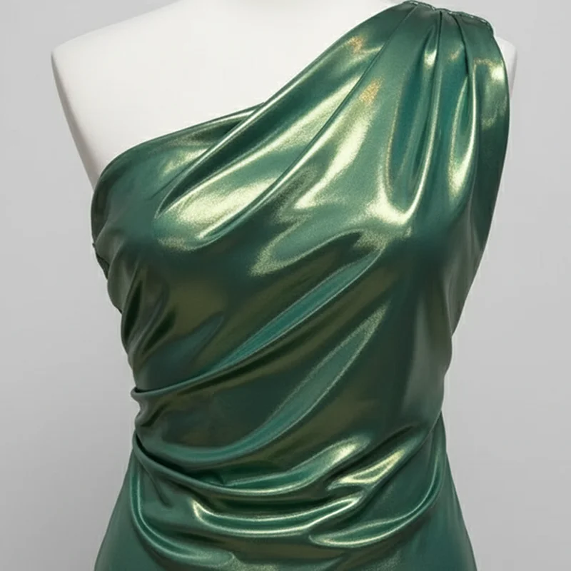 Pre-cut Green & Golden Wet Look Shiny Silky Satin Fabric, Liquid Foil Bronzing Lurex Fabric for Dresses Gowns Decor DIY Projects
Pre-cut Green & Golden Wet Look Shiny Silky Satin Fabric, Liquid Foil Bronzing Lurex Fabric for Dresses Gowns Decor DIY Projects