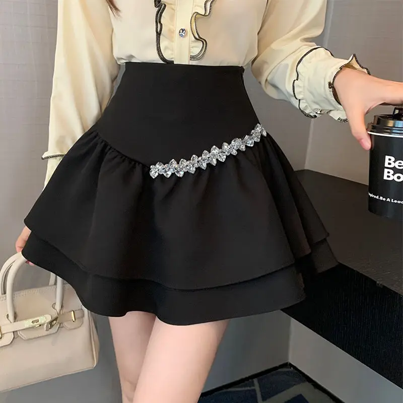 Korean Sweet Kawaii Ruffles Diamonds All-match Cake Skirt 2023 Summer New Elegant Fashion School High Waist A-Line Mini Skirts
Korean Sweet Kawaii Ruffles Diamonds All-match Cake Skirt 2023 Summer New Elegant Fashion School High Waist A-Line Mini Skirts