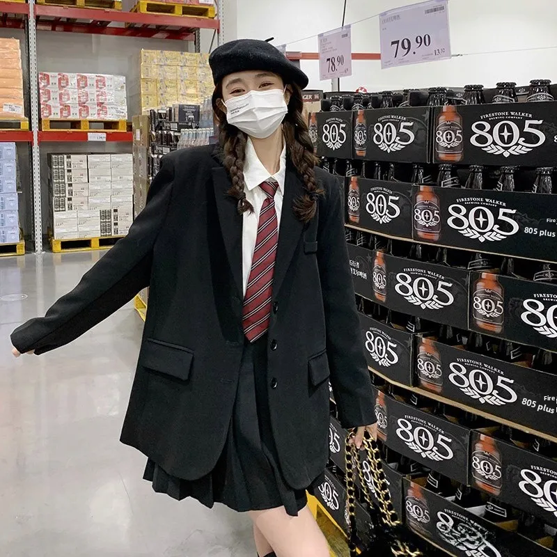 Gray Oversize Women's Suit Jacket Loose Black Small Western Style Long Sleeve Fashionable Autumn 2024 Ladies' Polyester
Gray Oversize Women's Suit Jacket Loose Black Small Western Style Long Sleeve Fashionable Autumn 2024 Ladies' Polyester