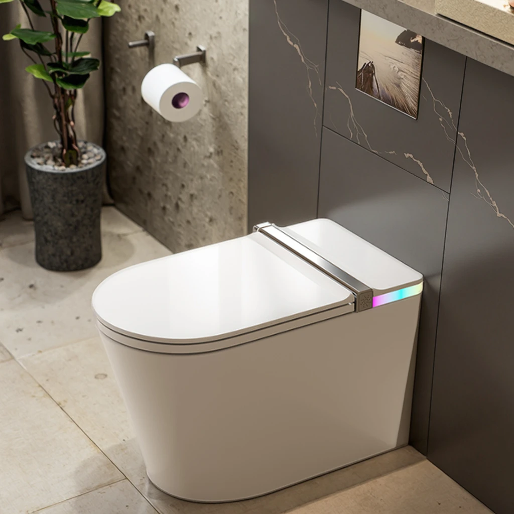 S002 Modern High-end Bathroom Intelligent Heated Seat Automatic Ceramic Smart Toilet
S002 Modern High-end Bathroom Intelligent Heated Seat Automatic Ceramic Smart Toilet