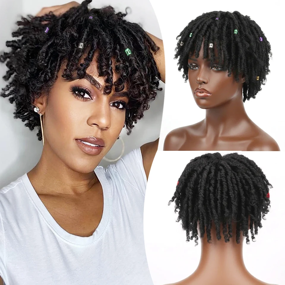 Synthetic Wig Afro Curly Hair Short Dreadlock Wig Hair Topper Hair Clips in Hairpiece For Men & Women
Synthetic Wig Afro Curly Hair Short Dreadlock Wig Hair Topper Hair Clips in Hairpiece For Men & Women