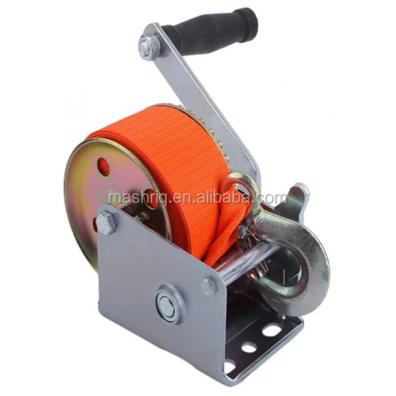 New 800Lbs Zinc Plated Steel Winch With 3.2:1 Gear Ratio And Polyester Strap Hand Crank For Heavy Lifting
New 800Lbs Zinc Plated Steel Winch With 3.2:1 Gear Ratio And Polyester Strap Hand Crank For Heavy Lifting