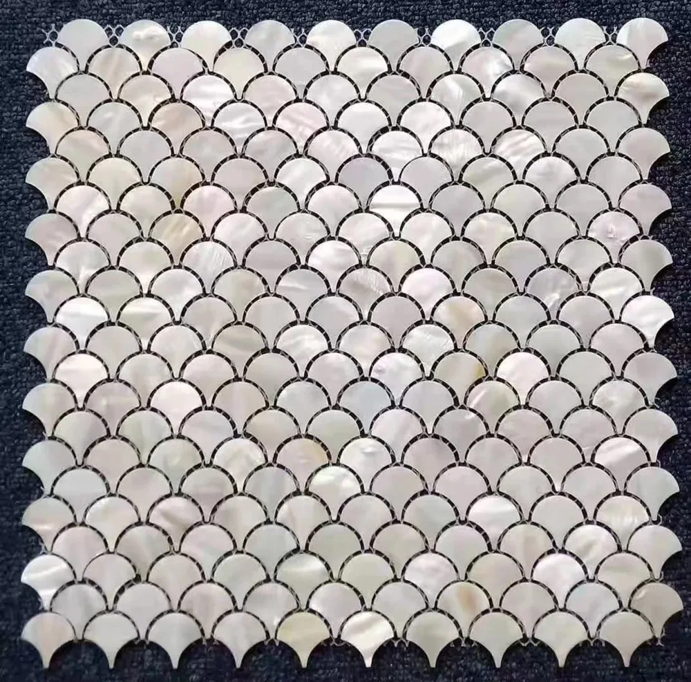 Pure White Fish Scale Shell Mosaic Mother of Pearl Backsplash Wall Tile MOP19101
Pure White Fish Scale Shell Mosaic Mother of Pearl Backsplash Wall Tile MOP19101