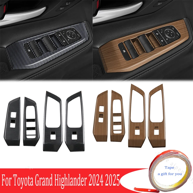 LHD! Fit for Toyota Grand Highlander 2024 2025 ABS Carbon Fiber Look Interior Door Window Switch Cover Trim 4pcs
LHD! Fit for Toyota Grand Highlander 2024 2025 ABS Carbon Fiber Look Interior Door Window Switch Cover Trim 4pcs