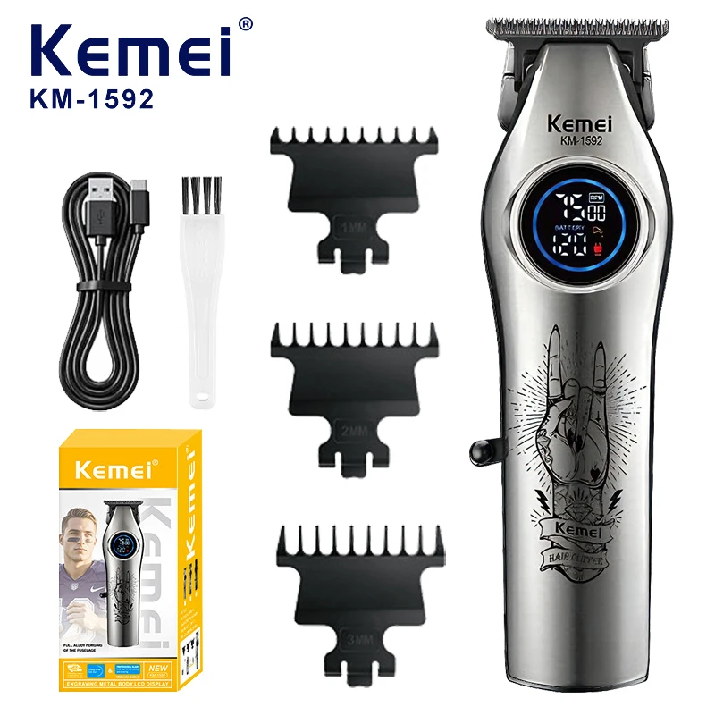 Kemei KM-1592 Профессиональная машинка для стрижки волос, электрическая домашняя мужская машинка для стрижки волос с электрической толкающей ножницей, машинка для стрижки с металлической головкой
Kemei KM-1592 Профессиональная машинка для стрижки волос, электрическая домашняя мужская машинка для стрижки волос с электрической толкающей ножницей, машинка для стрижки с металлической головкой