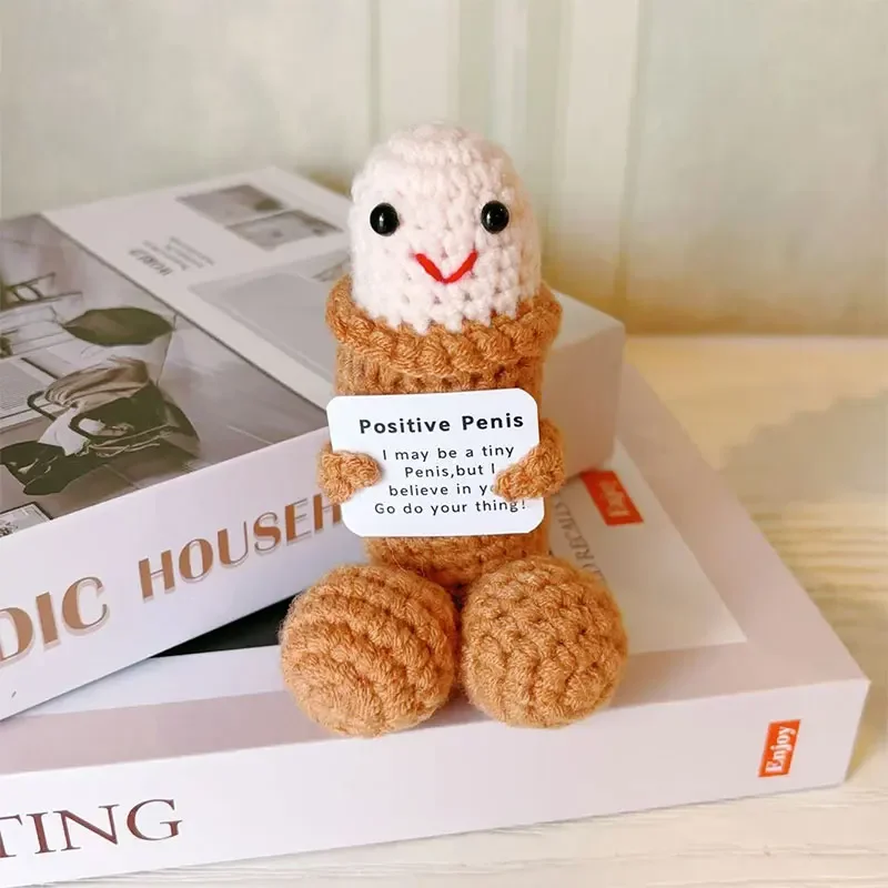 Positive Knitted Doll Plush Wool Knitting Doll With Card Funny Valentines Day Gift Boyfriend Husband Room Decoration
Positive Knitted Doll Plush Wool Knitting Doll With Card Funny Valentines Day Gift Boyfriend Husband Room Decoration