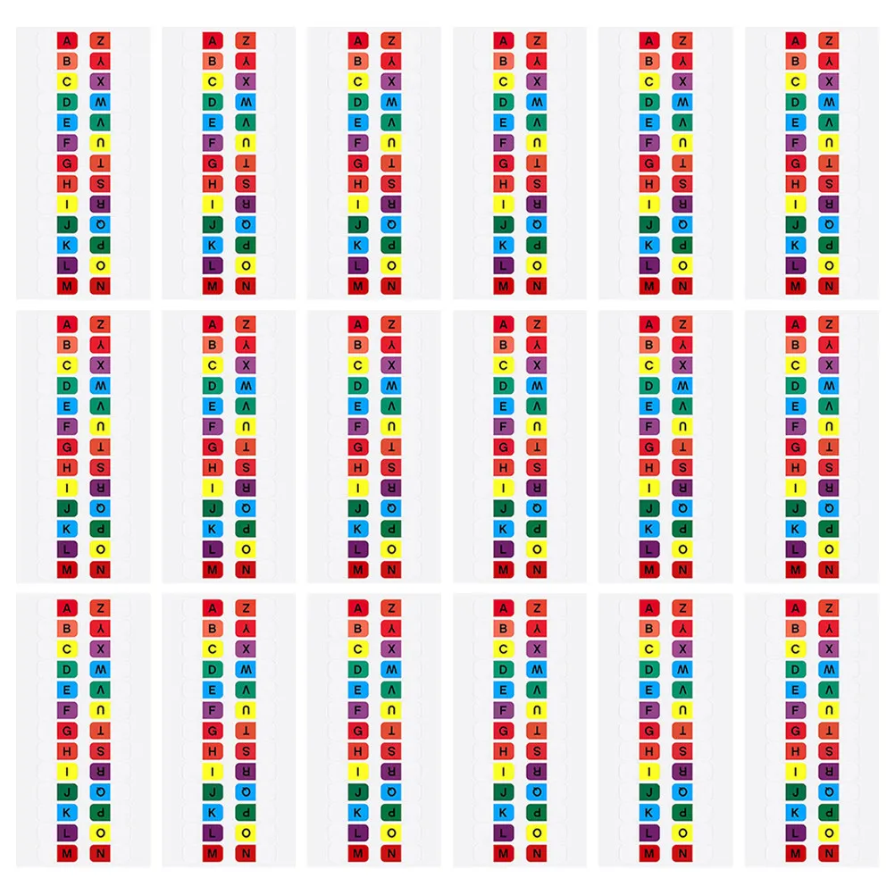 30 Sheets Colored Alphabet Page Markers Pet Material Strong Sticky Effect Convenient Tabs for Notes Office Study Label Stickers
30 Sheets Colored Alphabet Page Markers Pet Material Strong Sticky Effect Convenient Tabs for Notes Office Study Label Stickers