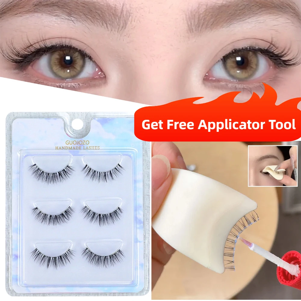 3 Pairs of False Eyelashes With Free Eyelash Curler Lash Extension Cross Curling Lash Clear Stem Natural Daily Eye Makeup Lash
3 Pairs of False Eyelashes With Free Eyelash Curler Lash Extension Cross Curling Lash Clear Stem Natural Daily Eye Makeup Lash
