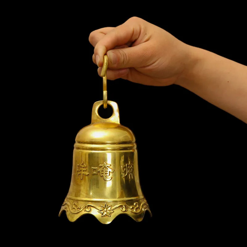 15cm Copper Bell Ornament Pendant Six-character Mantra Buddhist Bell Crafts
15cm Copper Bell Ornament Pendant Six-character Mantra Buddhist Bell Crafts