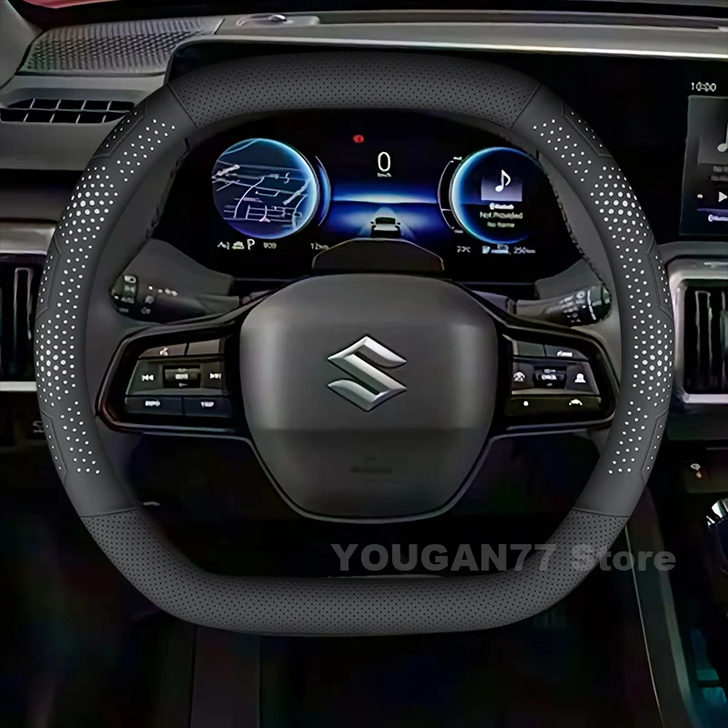 Двойной кожаный чехол на руль D-образной формы для нового Suzuki e Vitara 2025, аксессуары для интерьера автомобиля Suzuki e Vitara 2025
Двойной кожаный чехол на руль D-образной формы для нового Suzuki e Vitara 2025, аксессуары для интерьера автомобиля Suzuki e Vitara 2025