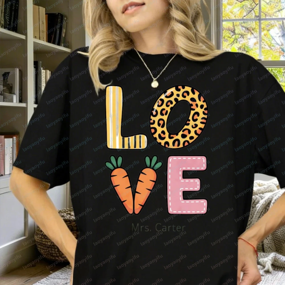 Personalized Easter Teacher Shirt Custom Name Bunny Love T-Shirt Spring Classroom Tee Mrs Shirt Gift for Teacher Women Clothes
Personalized Easter Teacher Shirt Custom Name Bunny Love T-Shirt Spring Classroom Tee Mrs Shirt Gift for Teacher Women Clothes