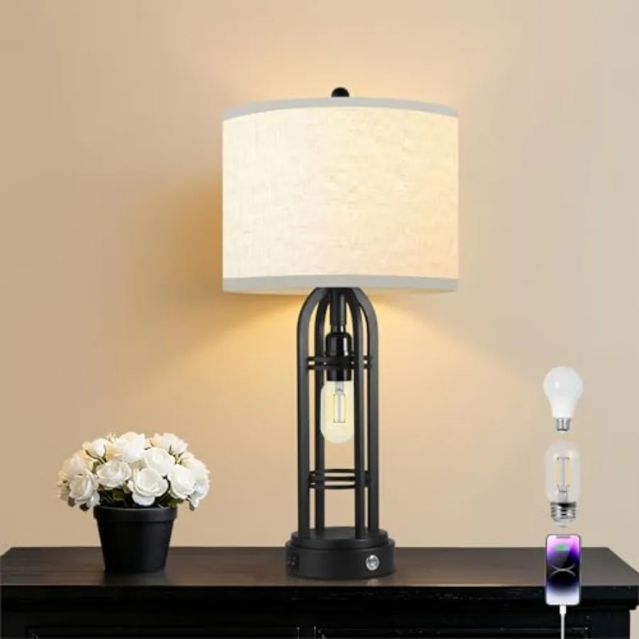 24.7'' Matte Black Lamps, Table Lamp with USB Port, 3 Color Temperatures, Stepless Dimming, Living Room Table Lamp, Side Table
24.7'' Matte Black Lamps, Table Lamp with USB Port, 3 Color Temperatures, Stepless Dimming, Living Room Table Lamp, Side Table