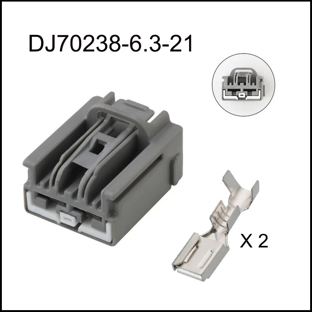 100SET DJ70238-6.3-21 auto Waterproof cable connector 2 pin automotive Plug famale male socket Includes terminal seal
100SET DJ70238-6.3-21 auto Waterproof cable connector 2 pin automotive Plug famale male socket Includes terminal seal