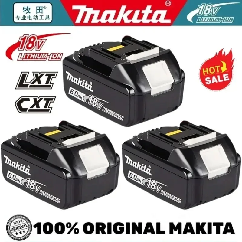 Makita 18V Lithium-Ion Rechargeable Battery 6.0Ah BL1860 with LED Indicator For Driver Drill Cordless Power Tools
Makita 18V Lithium-Ion Rechargeable Battery 6.0Ah BL1860 with LED Indicator For Driver Drill Cordless Power Tools