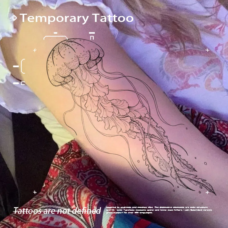 Sexy Ocean Jellyfish Herbal Juice Tattoo Stickers for Men Women Arms Durable Waterproof Tattoos Sexy Hot Girl Fake Tattoos Gifts
Sexy Ocean Jellyfish Herbal Juice Tattoo Stickers for Men Women Arms Durable Waterproof Tattoos Sexy Hot Girl Fake Tattoos Gifts