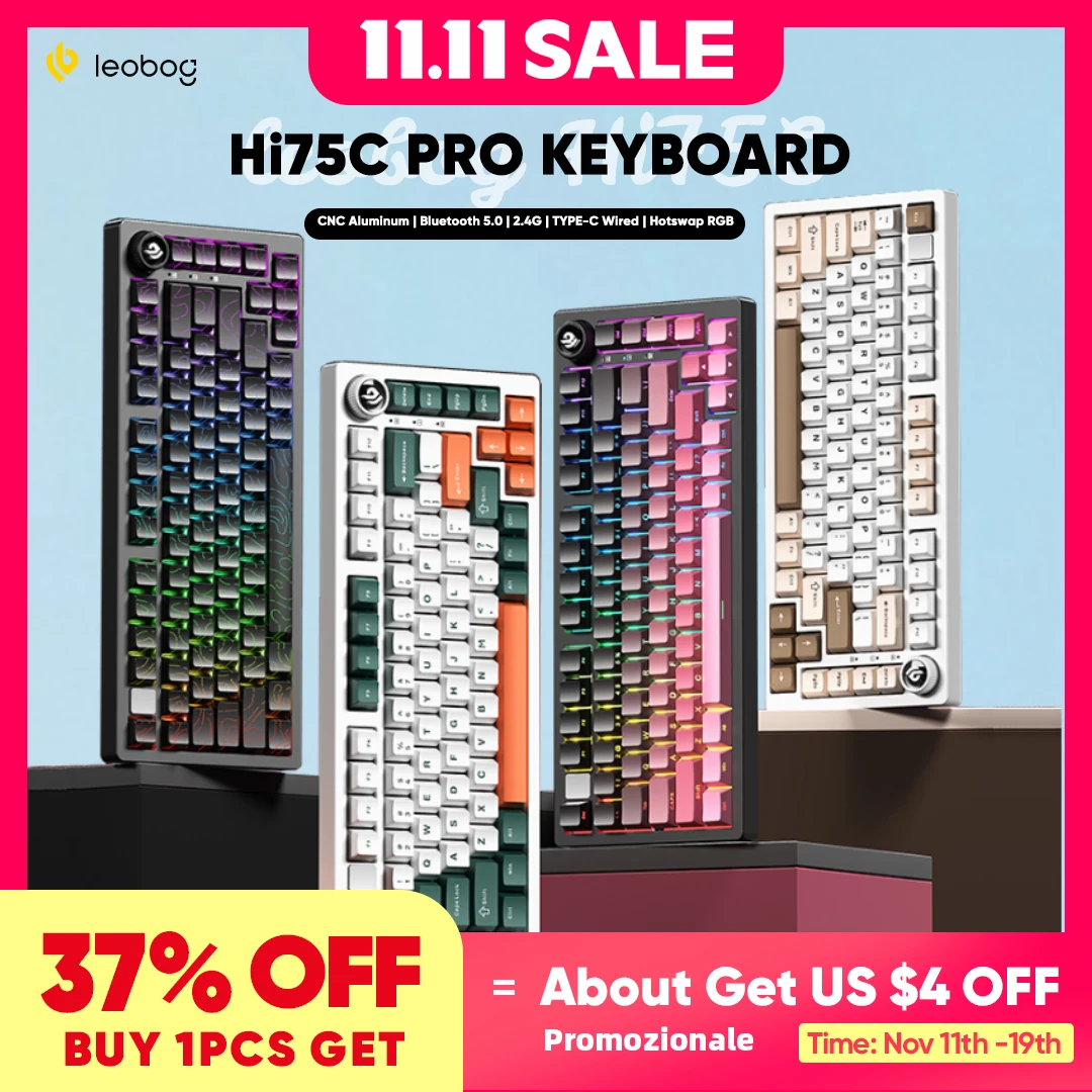 Leobog Hi75C игровой алюминиевый комплект беспроводной механической клавиатуры Hi75 Hi75C Pro 81 клавиш Bluetooth 2,4G проводная игровая клавиатура с возможностью горячей замены
Leobog Hi75C игровой алюминиевый комплект беспроводной механической клавиатуры Hi75 Hi75C Pro 81 клавиш Bluetooth 2,4G проводная игровая клавиатура с возможностью горячей замены