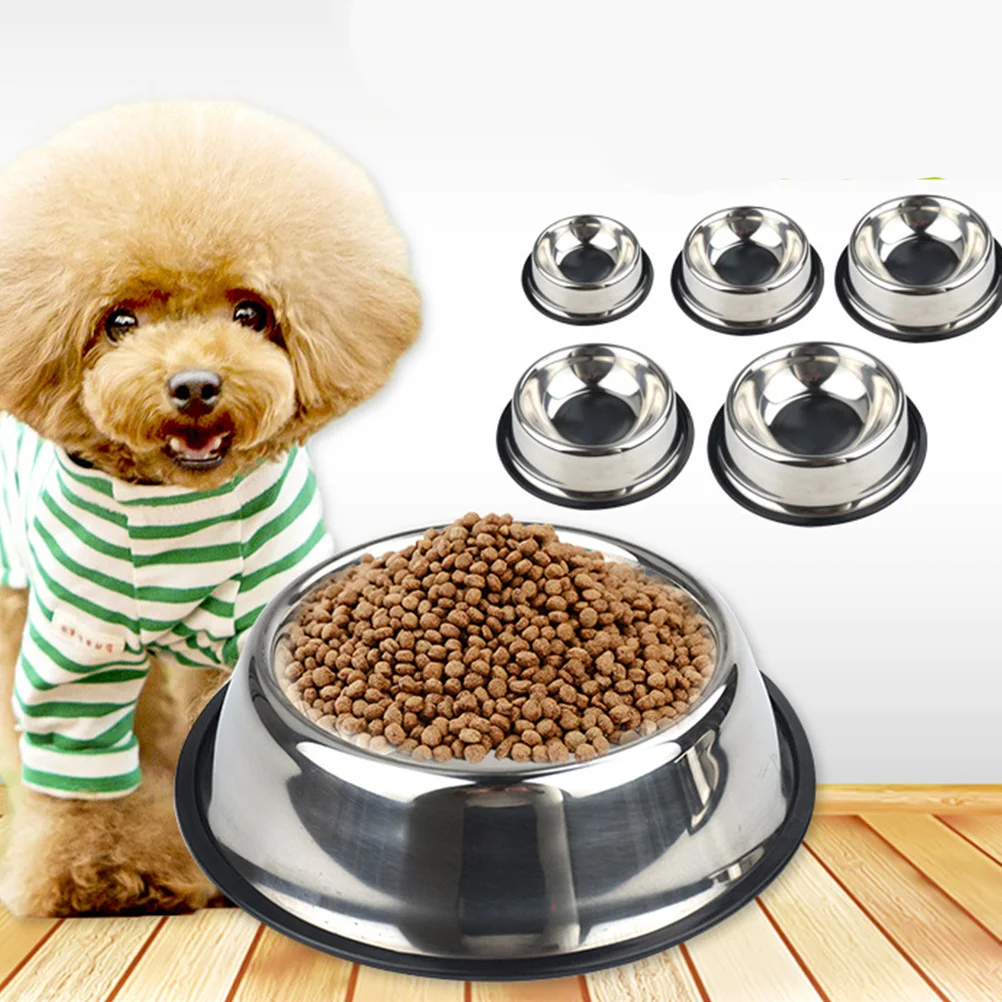 3Pcs Heavy Duty Stainless Steel Dog Cat Bowl Anti-Slip Design Easy to Clean 15cm Feeder Pet Bowl Dog Feeder
3Pcs Heavy Duty Stainless Steel Dog Cat Bowl Anti-Slip Design Easy to Clean 15cm Feeder Pet Bowl Dog Feeder