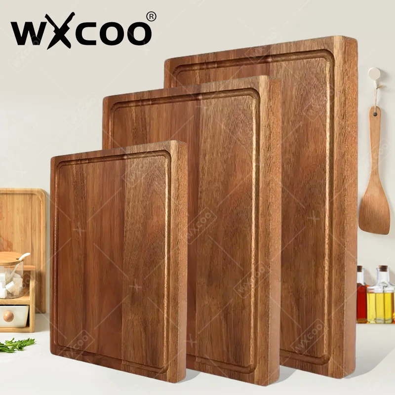 WXCOO деревянный разделочный блок, разделочная доска для мясника, мяса, фруктов с пазом, экологически чистые бытовые разделочные доски, кухонный инструмент
WXCOO деревянный разделочный блок, разделочная доска для мясника, мяса, фруктов с пазом, экологически чистые бытовые разделочные доски, кухонный инструмент