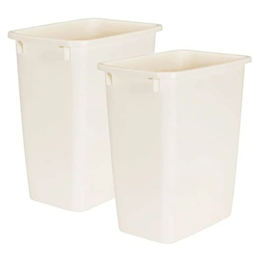 21 Quart Traditional Rectangular Plastic Open Wastebasket Trash Can for Kitchen, Bathroom, and Home Office, Bisque 2 Pack
21 Quart Traditional Rectangular Plastic Open Wastebasket Trash Can for Kitchen, Bathroom, and Home Office, Bisque 2 Pack