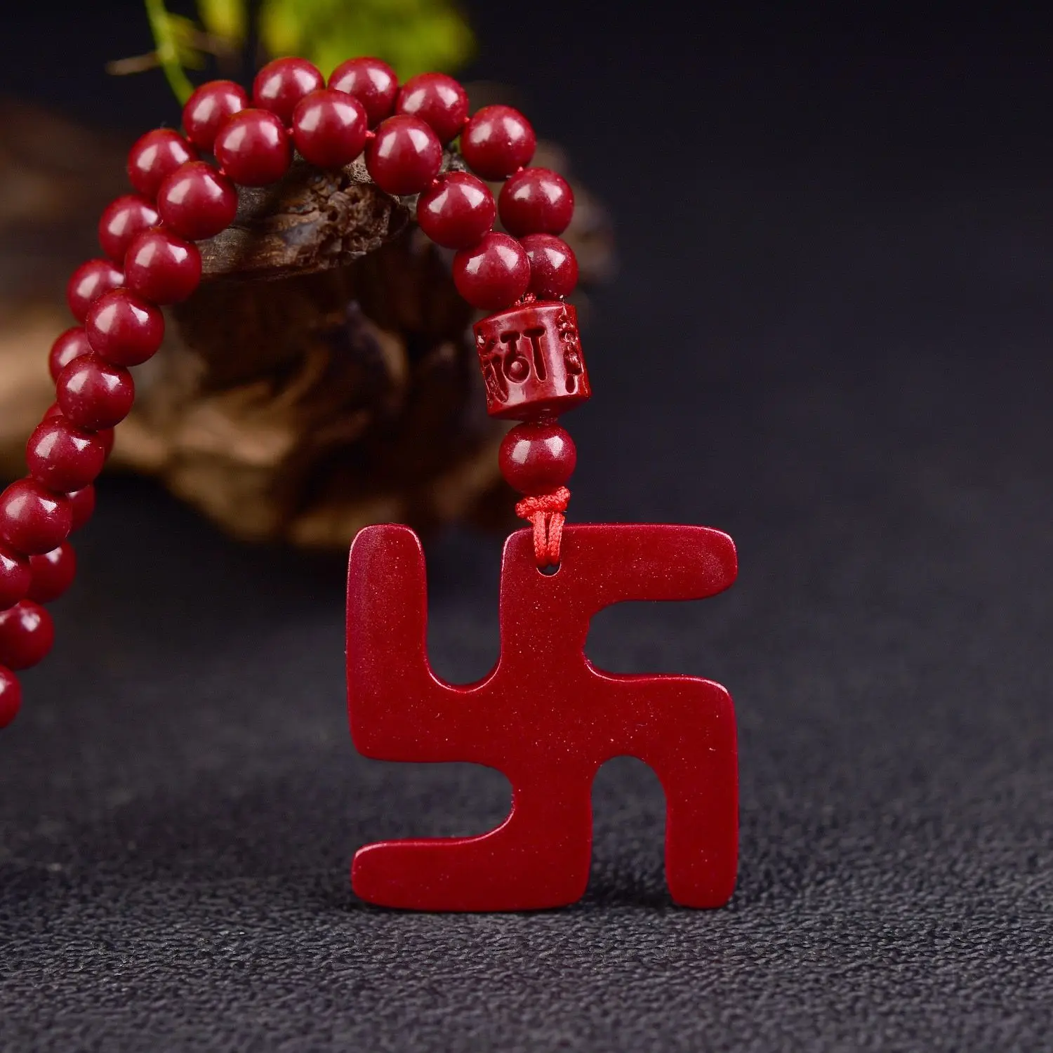 Purple Gold Sand Cinnabar Swastika Pendant for Men and Women, Natal Year Pendant, Buddha Pendant, High-content Cinnabar 
Purple Gold Sand Cinnabar Swastika Pendant for Men and Women, Natal Year Pendant, Buddha Pendant, High-content Cinnabar