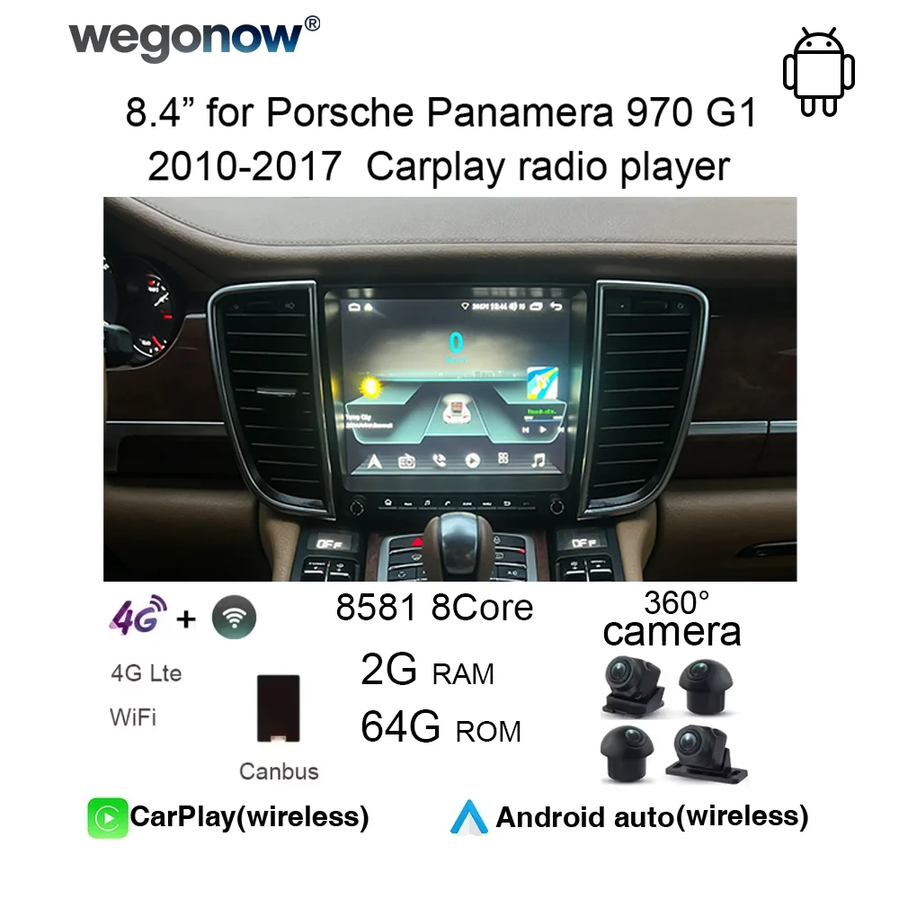 Автомагнитола Wegonow Carplay 8.4 дюйма на Android 13 для Porsche Panamera 970 G1 2010-2017, мультимедийная навигация, Wi-Fi, 4G, Bluetooth, стерео
Автомагнитола Wegonow Carplay 8.4 дюйма на Android 13 для Porsche Panamera 970 G1 2010-2017, мультимедийная навигация, Wi-Fi, 4G, Bluetooth, стерео