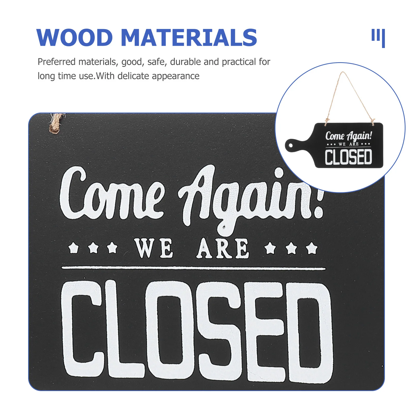 Vintage Wooden Door Sign Delicate Texture Wear-Resistant Multi-Function Open Closed Sign Business Status Display Practical
Vintage Wooden Door Sign Delicate Texture Wear-Resistant Multi-Function Open Closed Sign Business Status Display Practical