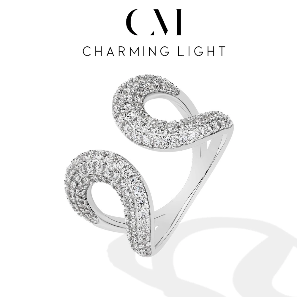 CHARMING Designe ALL Moissanite Hollow Ring Lab Diamond 925 Sterling Silver For Women Adjustable Engagement Fine Party Jewelry
CHARMING Designe ALL Moissanite Hollow Ring Lab Diamond 925 Sterling Silver For Women Adjustable Engagement Fine Party Jewelry
