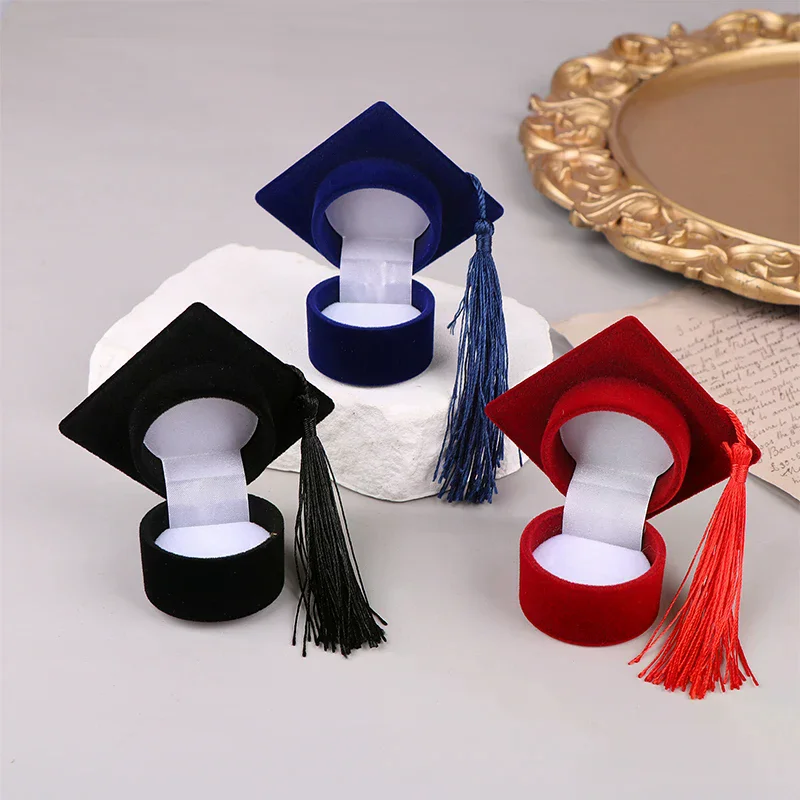 Creative Doctoral Hat Shape Ring Box Earrings Jewelry Storage Wedding Engagement Valentine's Day Gift Packaging Boxes
Creative Doctoral Hat Shape Ring Box Earrings Jewelry Storage Wedding Engagement Valentine's Day Gift Packaging Boxes