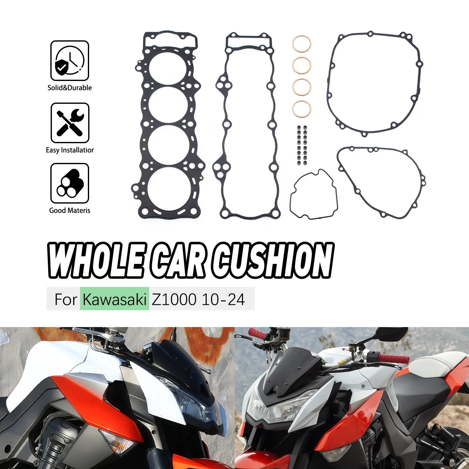 Motorcycle Cylinder Head Gasket Engine Full Crankcase Set For Kawasaki Z1000 Z 1000 2010-2024
Motorcycle Cylinder Head Gasket Engine Full Crankcase Set For Kawasaki Z1000 Z 1000 2010-2024