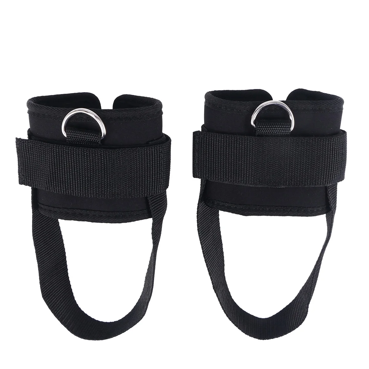 2Pcs Padded Ankle Strap D- Cuffs for Leg Extensions Curls Hip Gym Workouts Black 
2Pcs Padded Ankle Strap D- Cuffs for Leg Extensions Curls Hip Gym Workouts Black