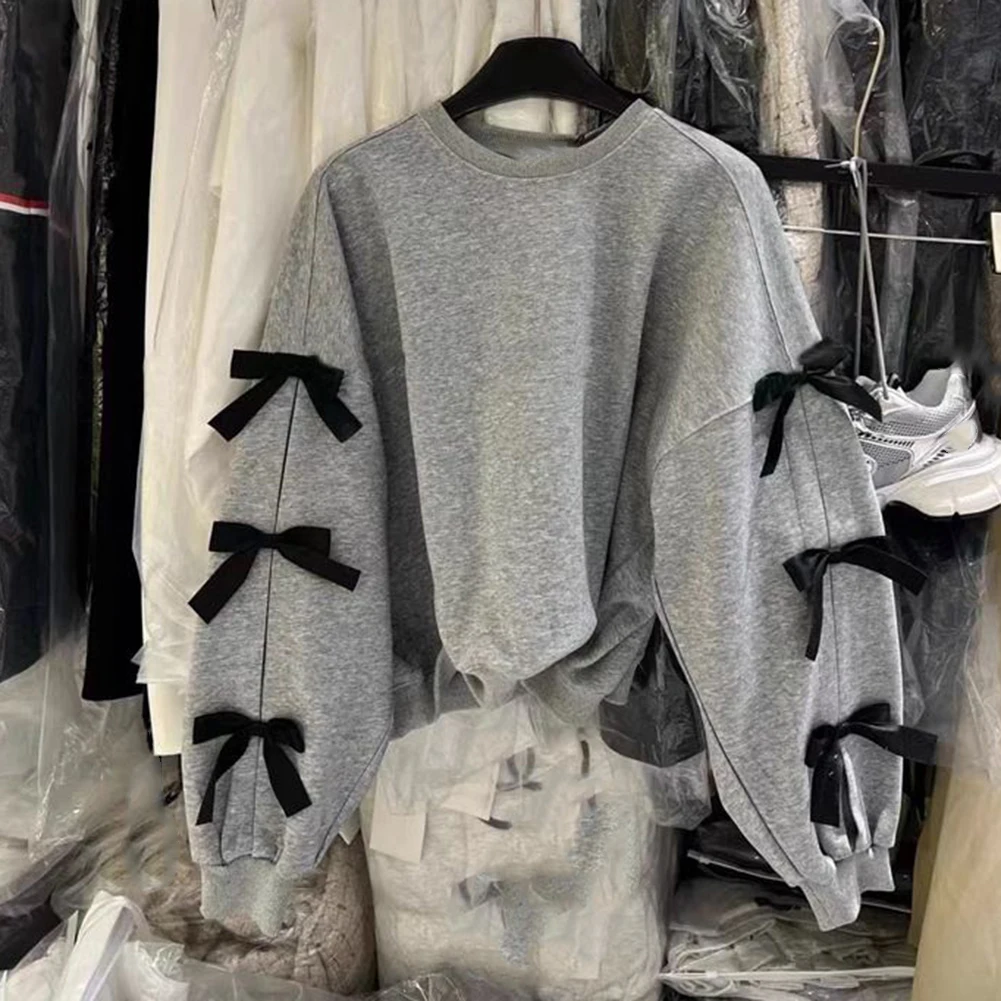 Casual Outing Dark Blue Bowknot Sweatshirt Loose Fit Sweatshirt Casual Wear Regular Length Solid Color Pattern
Casual Outing Dark Blue Bowknot Sweatshirt Loose Fit Sweatshirt Casual Wear Regular Length Solid Color Pattern