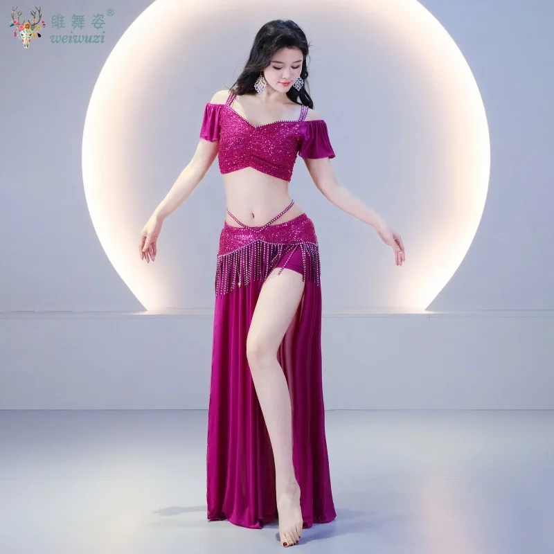 Belly Dancer Training Outfit Sequins Rhinestone Performance Set Adult Oriental Dance Practice Outfit Women's Dancing Clothing
Belly Dancer Training Outfit Sequins Rhinestone Performance Set Adult Oriental Dance Practice Outfit Women's Dancing Clothing