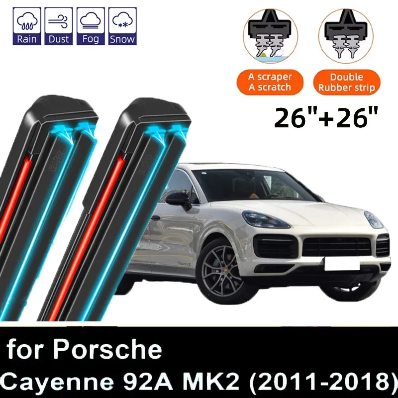 2PCS Car Wiper Blades for 2011-2018 Porsche Cayenne 92A MK2 Front Windscreen Windshield Double Rubber Car Accessories 2017 2018
2PCS Car Wiper Blades for 2011-2018 Porsche Cayenne 92A MK2 Front Windscreen Windshield Double Rubber Car Accessories 2017 2018