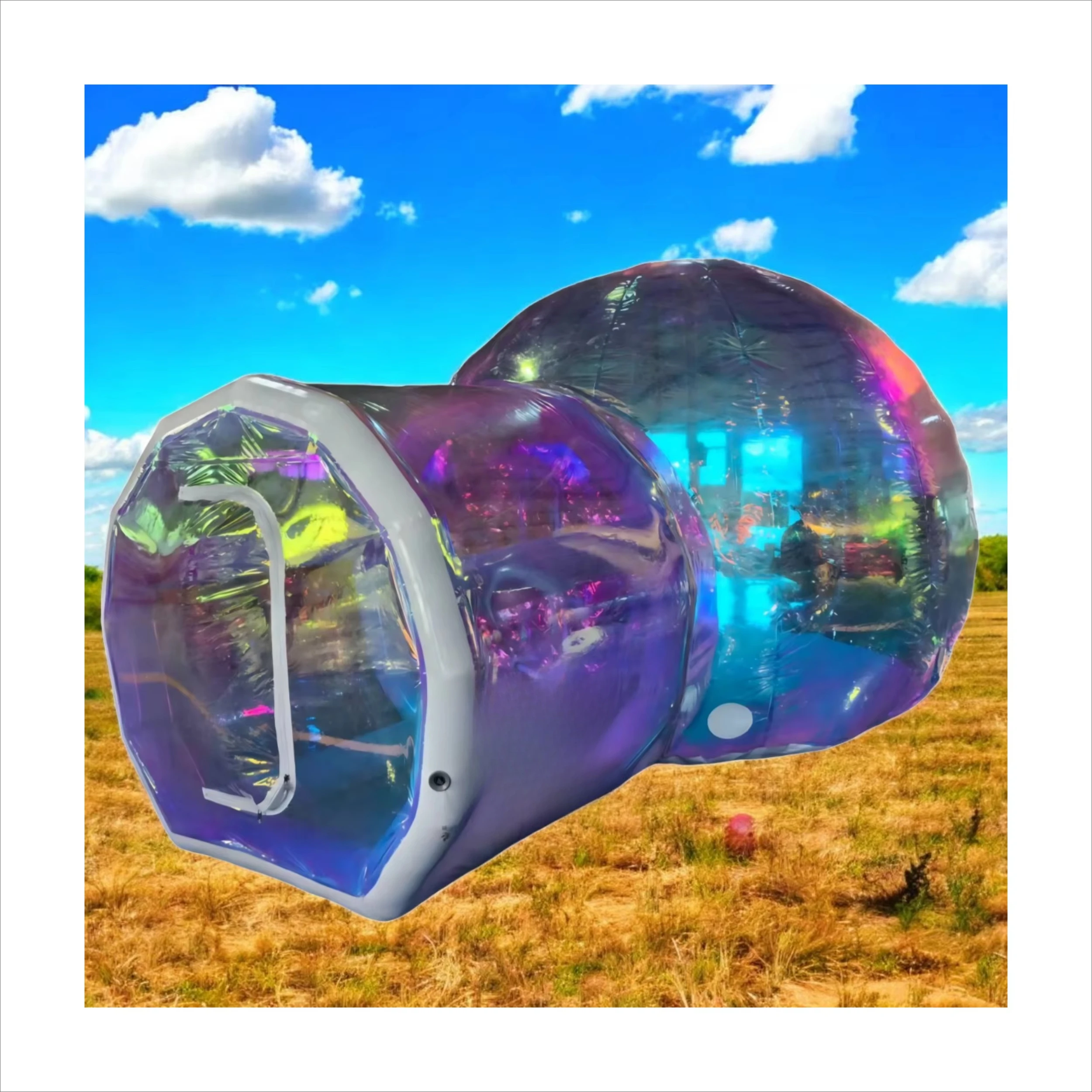 Inventory Factory Camping Tent House Outdoor Bubble House with Jump Tent Inflatable Iridescent Dome Bubble Tent House
Inventory Factory Camping Tent House Outdoor Bubble House with Jump Tent Inflatable Iridescent Dome Bubble Tent House