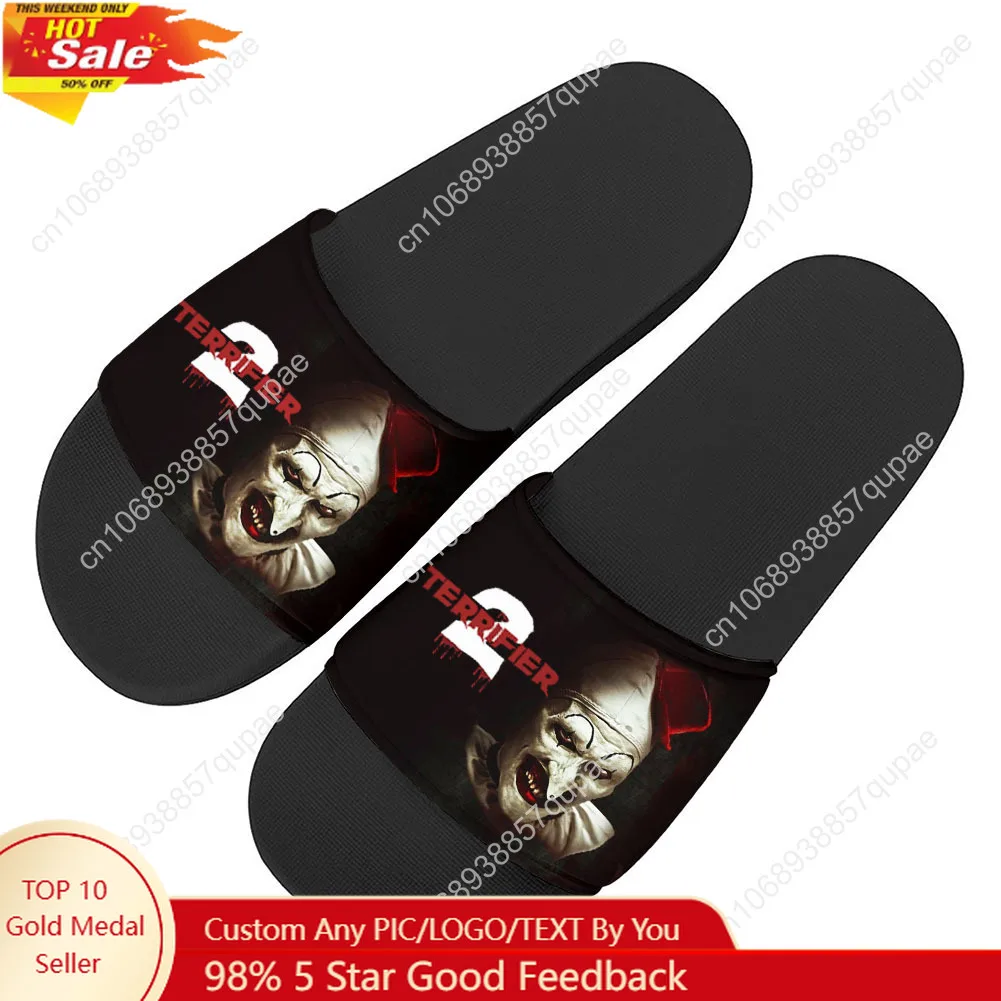Terrifier Clown halloween Slippers Home Water Shoe Pop Fashion Mens Womens Beach Pool Sandals High Quality Custom Summer Slipper
Terrifier Clown halloween Slippers Home Water Shoe Pop Fashion Mens Womens Beach Pool Sandals High Quality Custom Summer Slipper