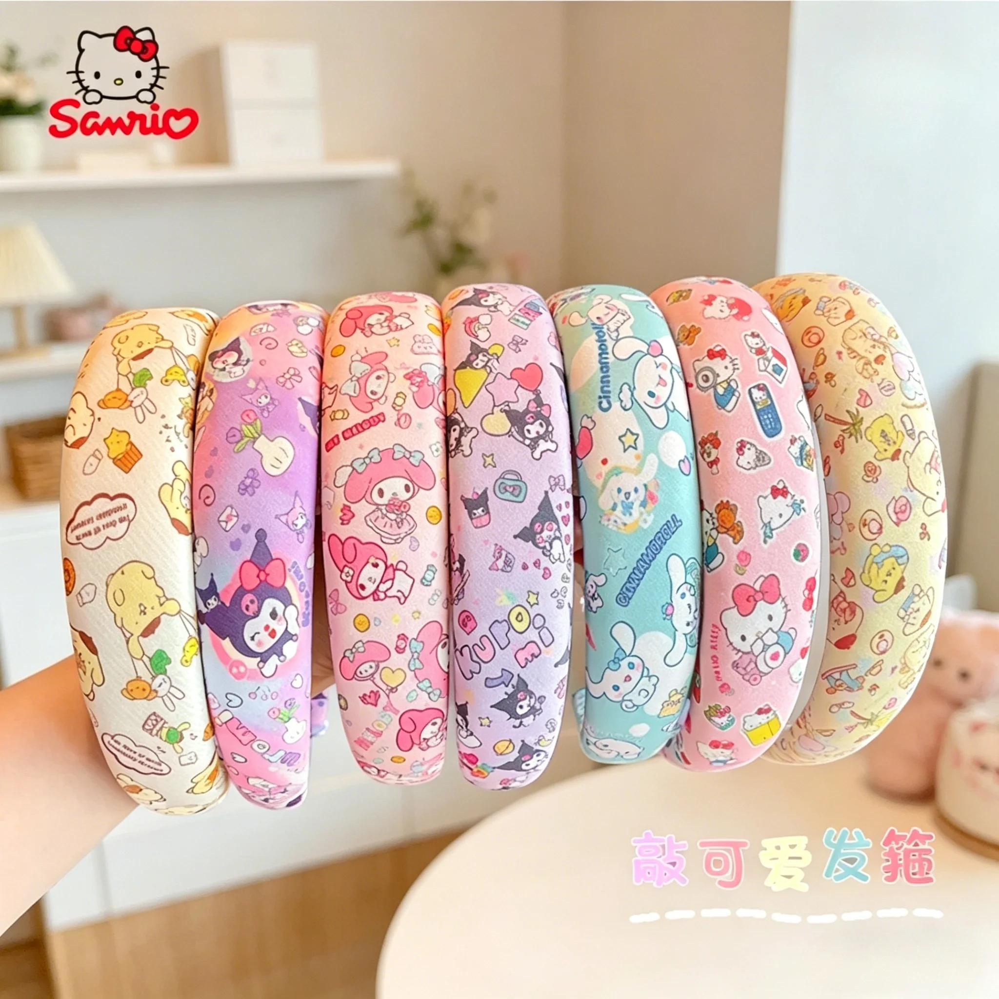 Детские повязки на голову Sanrio Sweet Kuromi для девочек, нескользящие повязки для фиксации челки и волос, красивый подарок
Детские повязки на голову Sanrio Sweet Kuromi для девочек, нескользящие повязки для фиксации челки и волос, красивый подарок