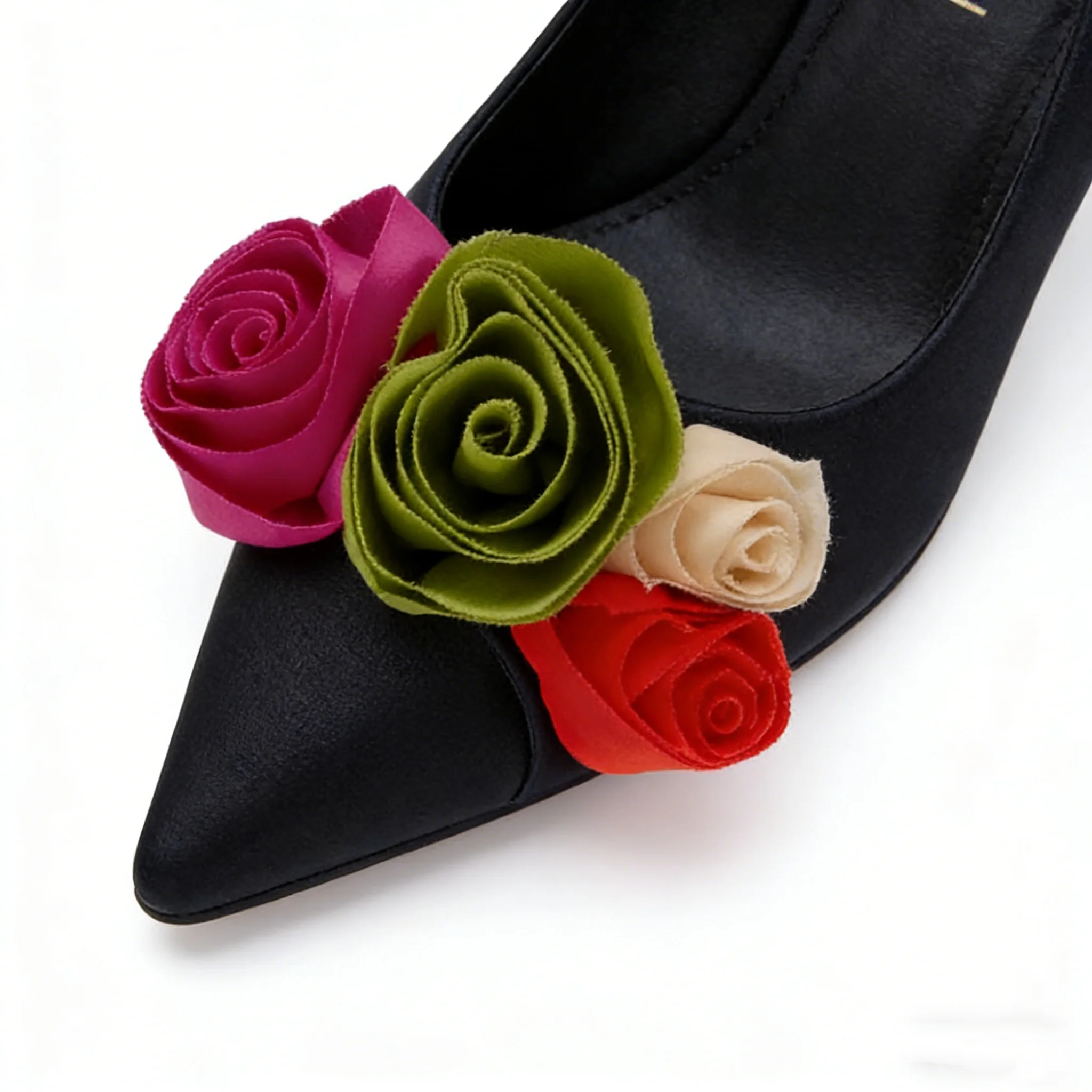 Satin Black Ribbon Strap With Pointed Toe Summer Flowers Sandals Stiletto High Heels Lace Up Design Large Size Party Shoes
Satin Black Ribbon Strap With Pointed Toe Summer Flowers Sandals Stiletto High Heels Lace Up Design Large Size Party Shoes