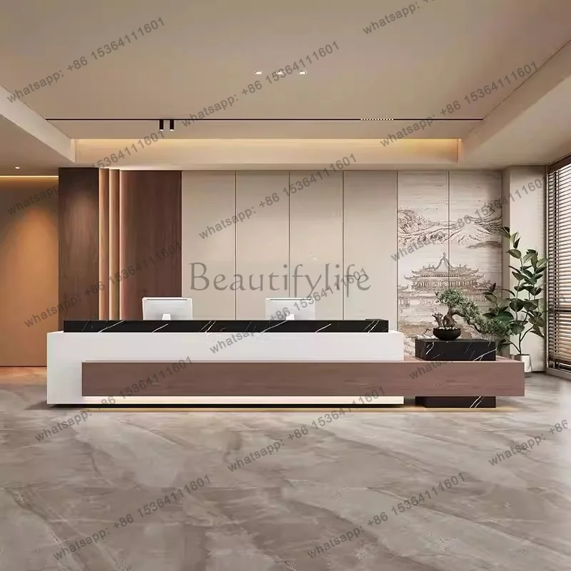 LJY Executive Simple Reception Desks Company Beauty Luxury Design Reception Desks Minimalist Aesthetic Mostrador Trendy Furnitur
LJY Executive Simple Reception Desks Company Beauty Luxury Design Reception Desks Minimalist Aesthetic Mostrador Trendy Furnitur