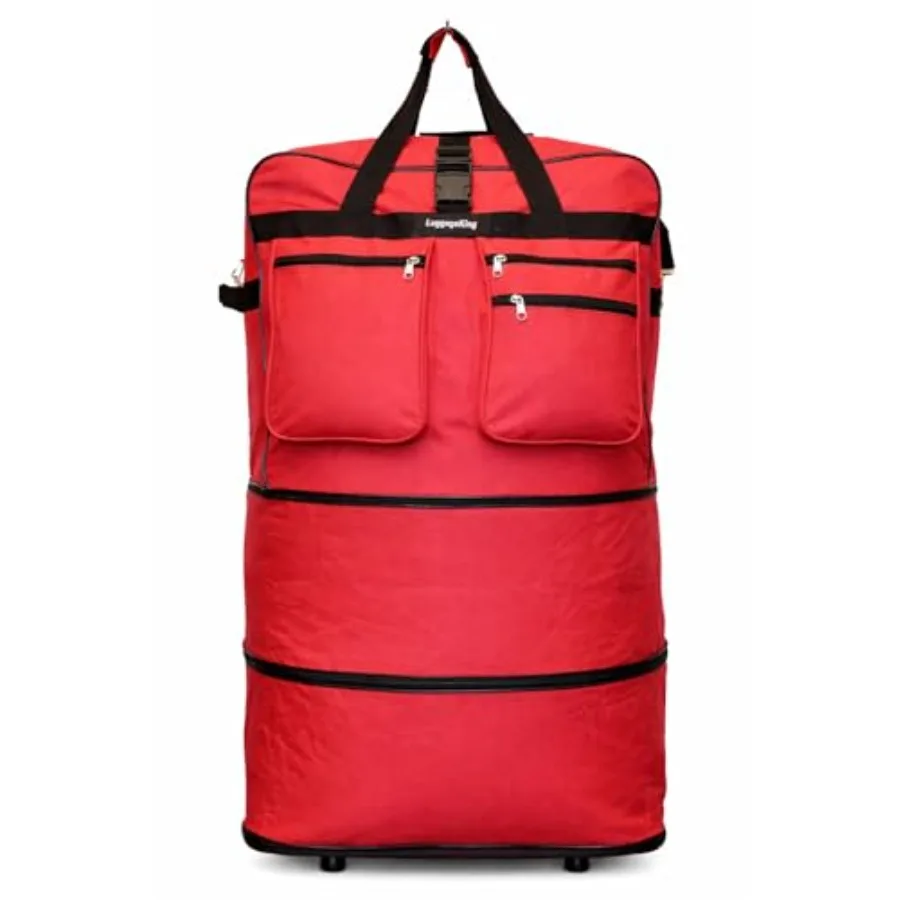 36-Inch Rolling Duffle Bag with Wheels - Spinner Suitcase with Expandable Luggage Design - Heavy Duty Travel Bag Red
36-Inch Rolling Duffle Bag with Wheels - Spinner Suitcase with Expandable Luggage Design - Heavy Duty Travel Bag Red