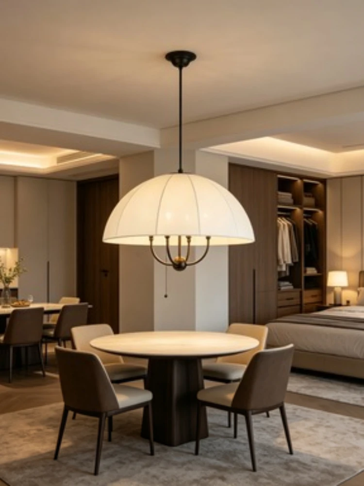 Light luxury modern minimalist American style, Wabi Sabi style, fabric lampshade, restaurant pendant light
Light luxury modern minimalist American style, Wabi Sabi style, fabric lampshade, restaurant pendant light