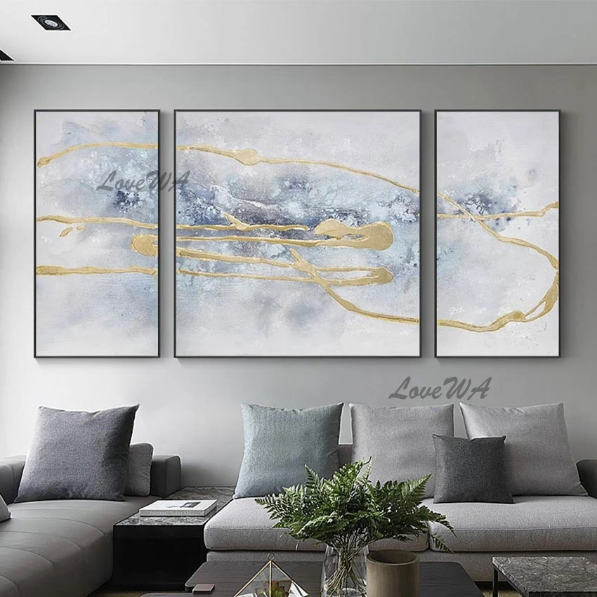 Light Color Gold Foil Simple Abstract Painting 3 Panel Canvas Wall Art No Frame Showpiece For Home Decoration Modern Picture
Light Color Gold Foil Simple Abstract Painting 3 Panel Canvas Wall Art No Frame Showpiece For Home Decoration Modern Picture