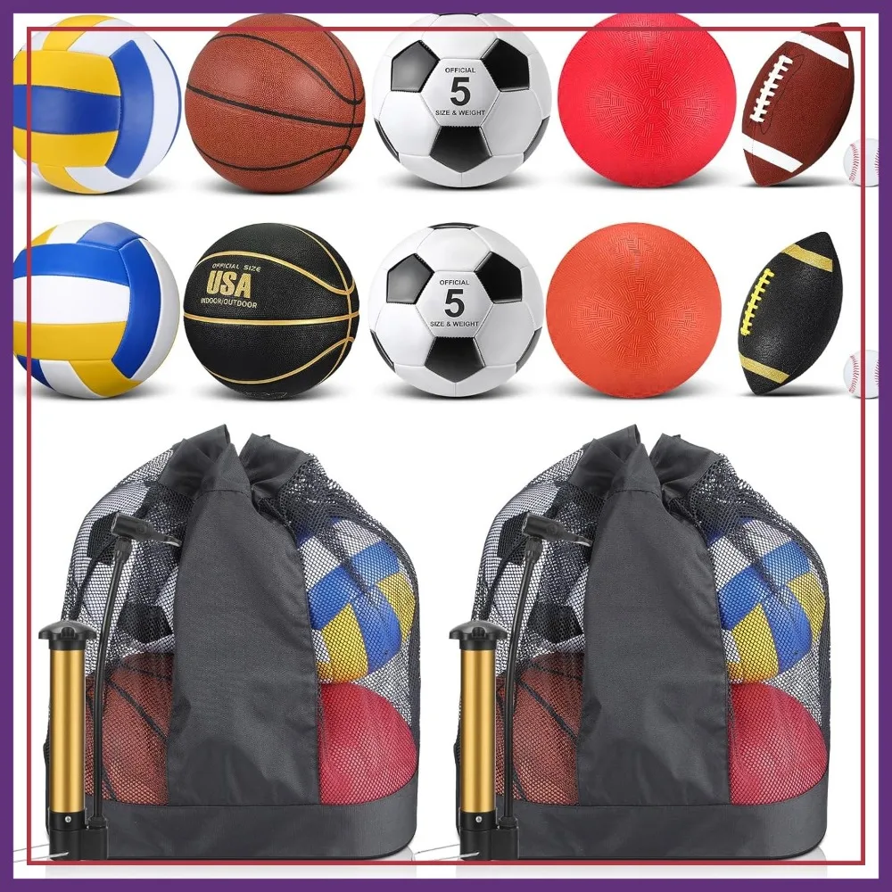 12 Pcs Sport Ball Set Basketball Football Soccer Volleyball Baseball with Pump Bag
12 Pcs Sport Ball Set Basketball Football Soccer Volleyball Baseball with Pump Bag