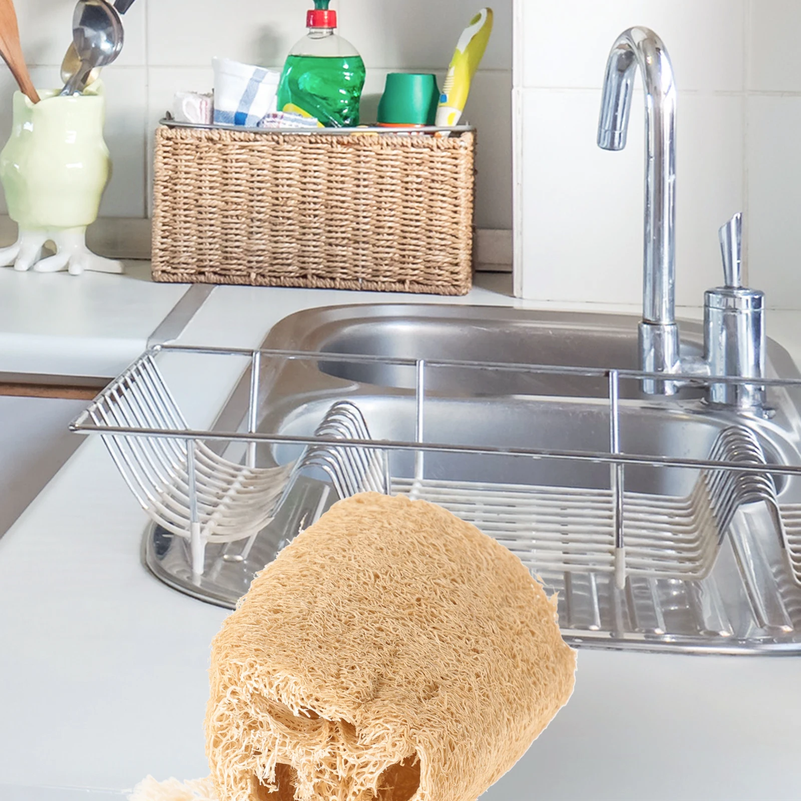 2pcs Loofah Dishcloth Natural Sponge Kitchen Cleaning Tools Multipurpose Scrubber Home Brush Strong Cleaning Power
2pcs Loofah Dishcloth Natural Sponge Kitchen Cleaning Tools Multipurpose Scrubber Home Brush Strong Cleaning Power