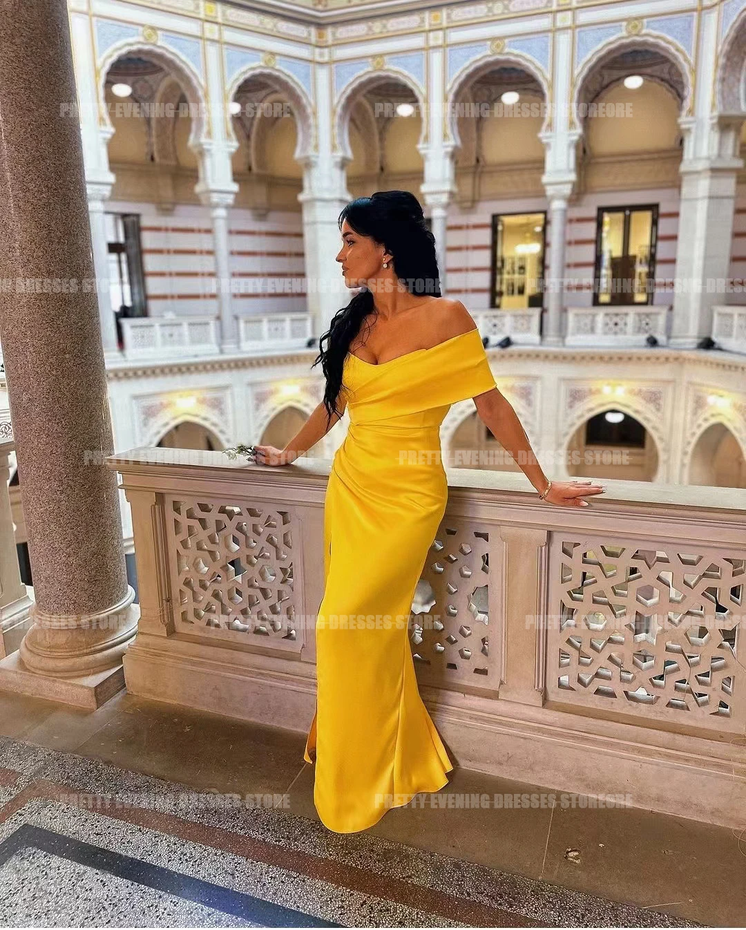 Simple Yellow 2024 Evening Dresses Mermaid Elegant Sexy Off The Shoulder Prom Growns Formal Satin Fashion Party فساتين طويلة
Simple Yellow 2024 Evening Dresses Mermaid Elegant Sexy Off The Shoulder Prom Growns Formal Satin Fashion Party فساتين طويلة