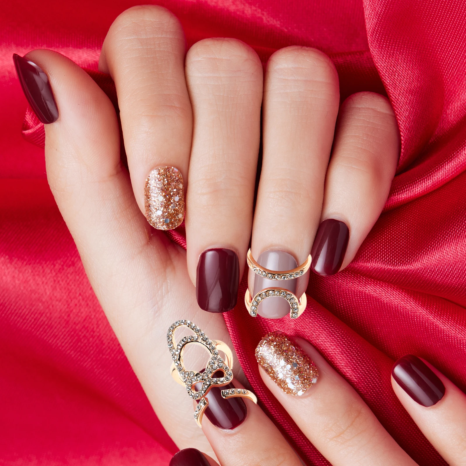 4pcs Alloy Geometric Nail Art Rings Open Adjustable Fingertip Jewelry For Manicure Daily Wear Joint Design Finger Nail Cover
4pcs Alloy Geometric Nail Art Rings Open Adjustable Fingertip Jewelry For Manicure Daily Wear Joint Design Finger Nail Cover