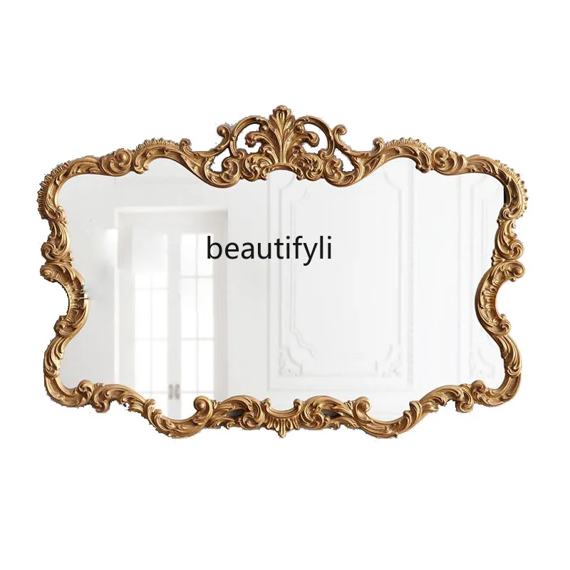 French retro bathroom vanity mirror European carved, vanity mirror porch wall wall wall fireplace decorative mirror
French retro bathroom vanity mirror European carved, vanity mirror porch wall wall wall fireplace decorative mirror