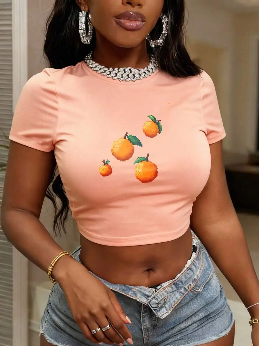 Womens Pink Cropped Short Sleeve T-Shirt Slim Fit Casual Knitted Top
Womens Pink Cropped Short Sleeve T-Shirt Slim Fit Casual Knitted Top