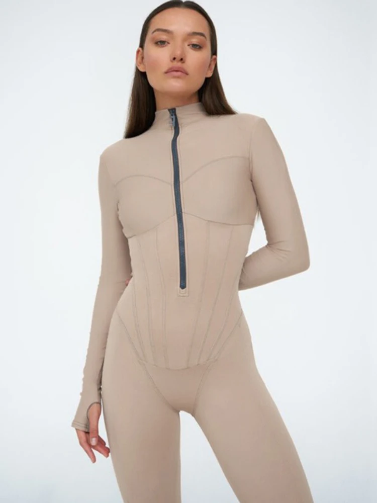 FDYOUI Elegant Women's Corset Jumpsuits 2025 Long Sleeve Zipper Solid Bodysuit Streetwear One Piece Fitness Sports Yoga Overalls
FDYOUI Elegant Women's Corset Jumpsuits 2025 Long Sleeve Zipper Solid Bodysuit Streetwear One Piece Fitness Sports Yoga Overalls